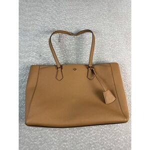 Tory Burch Womens Large Robinson Tan Leather Tote in Cardamom